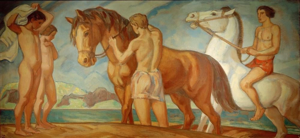 Cavalieri al mare, 1925 - Altenburg, Lindenau, Museum